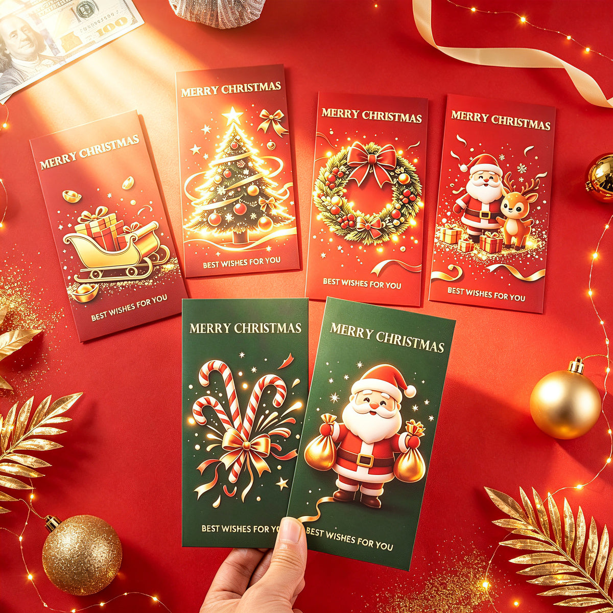 1 Pack Christmas Money Holder Card
