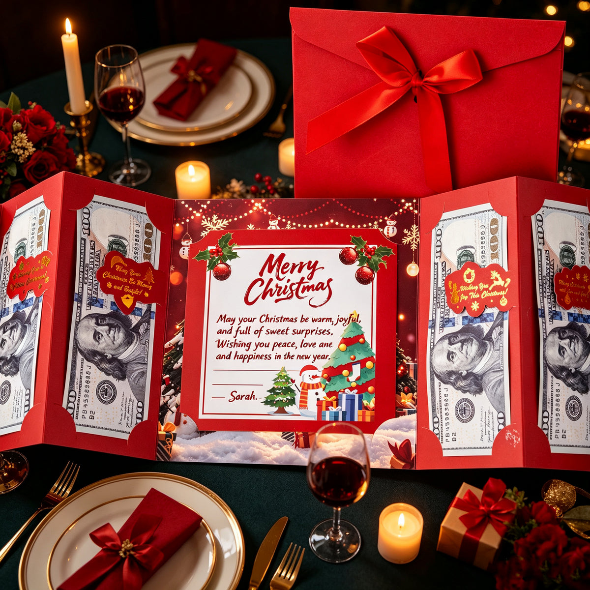 2 Pack Christmas Money Holder Cards