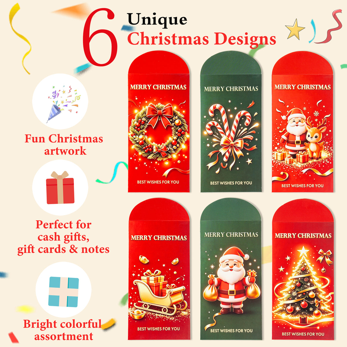 1 Pack Christmas Money Holder Card