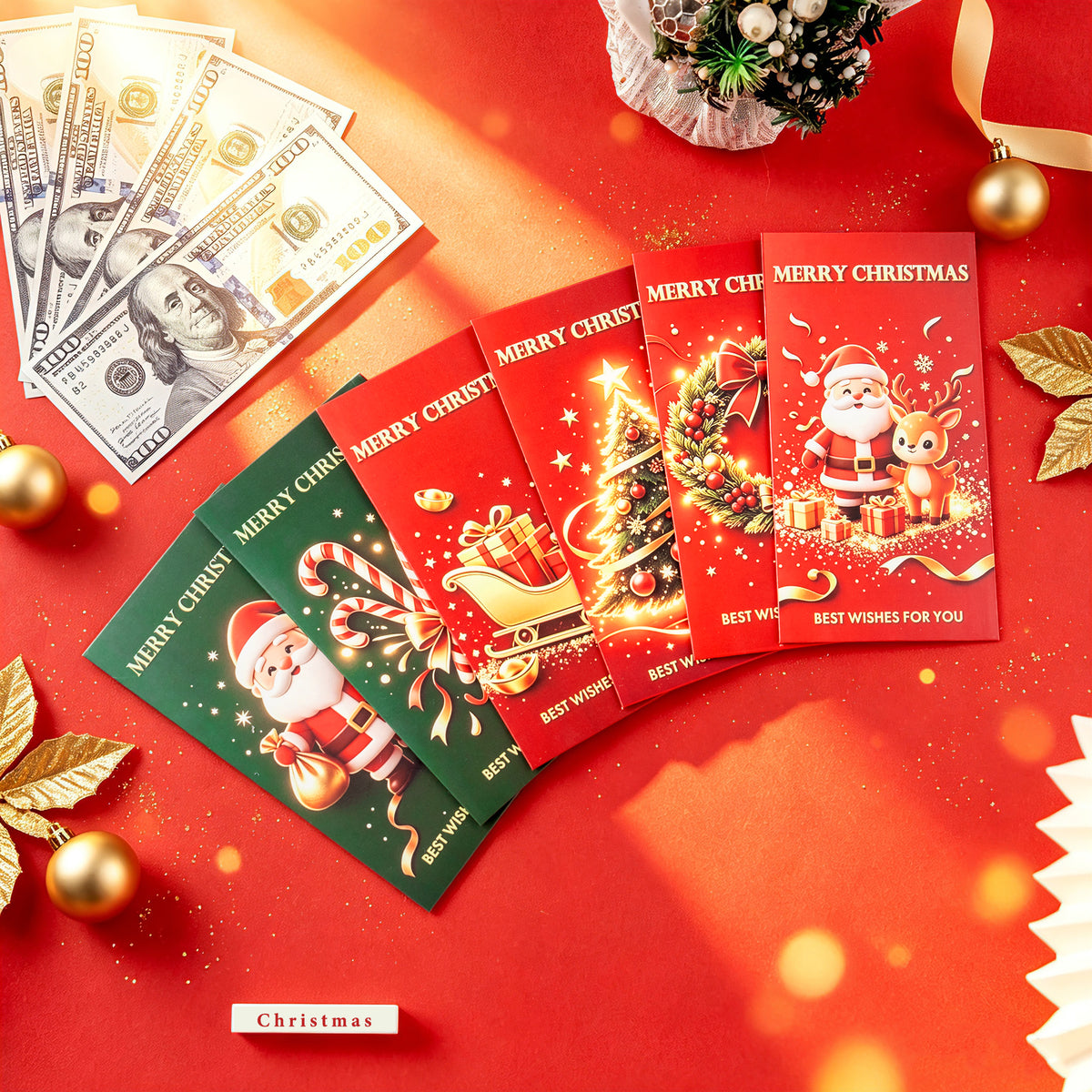 1 Pack Christmas Money Holder Card