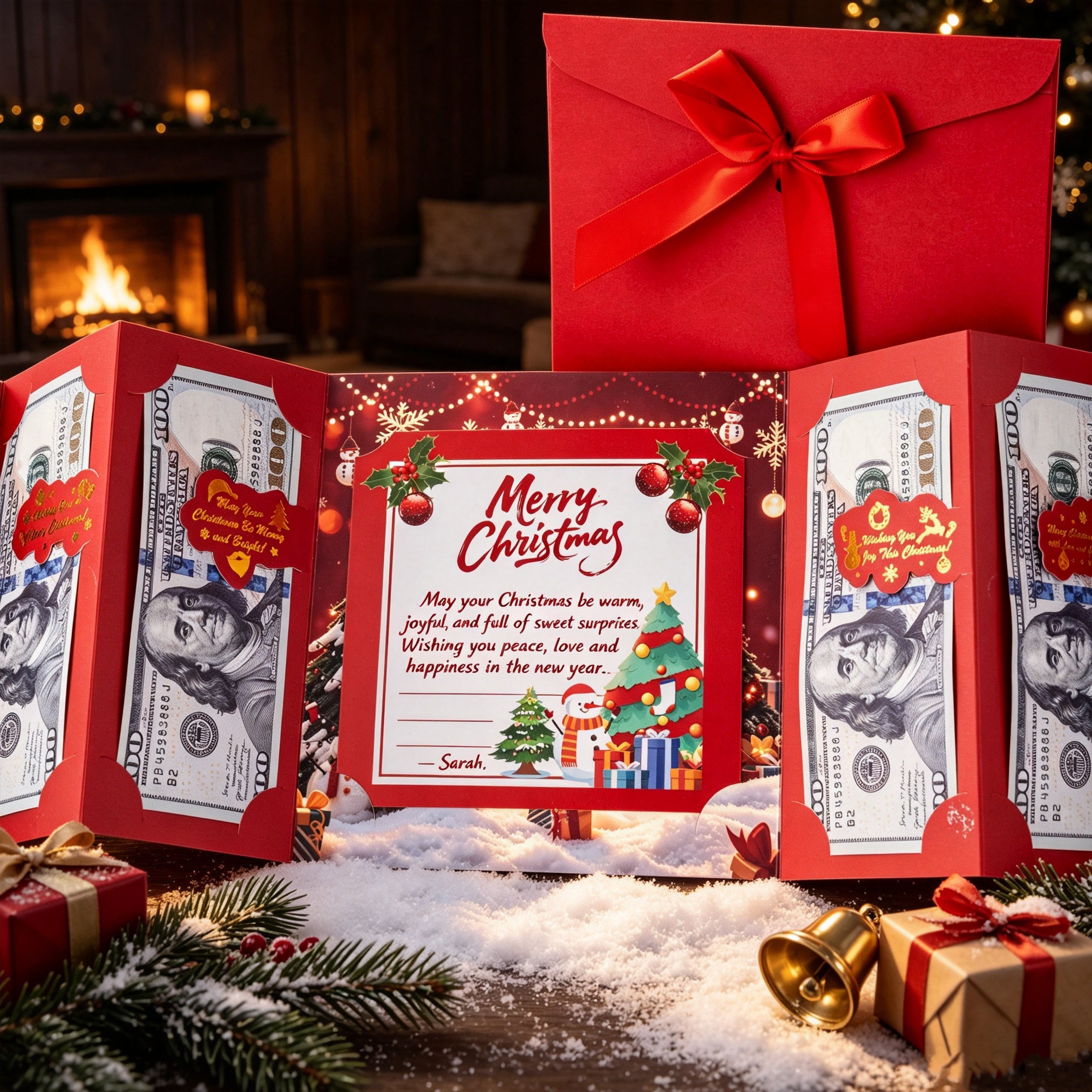 2 Pack Christmas Money Holder Cards
