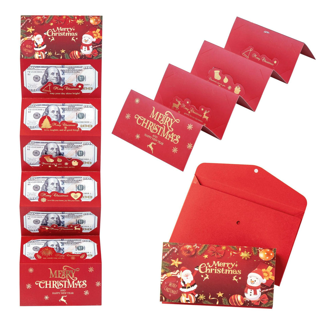 Red Christmas Money Holder Set